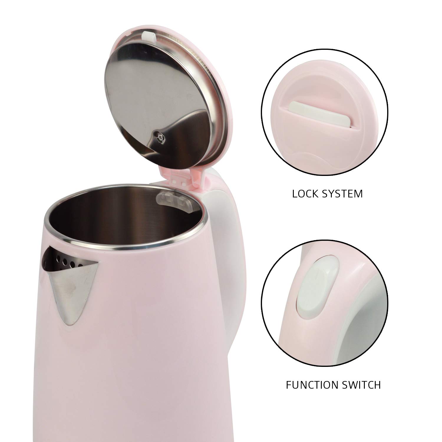 iBELL Sekr20Lplus 1500W Stainless Steel 2 Litre Auto Cut-Off Feature